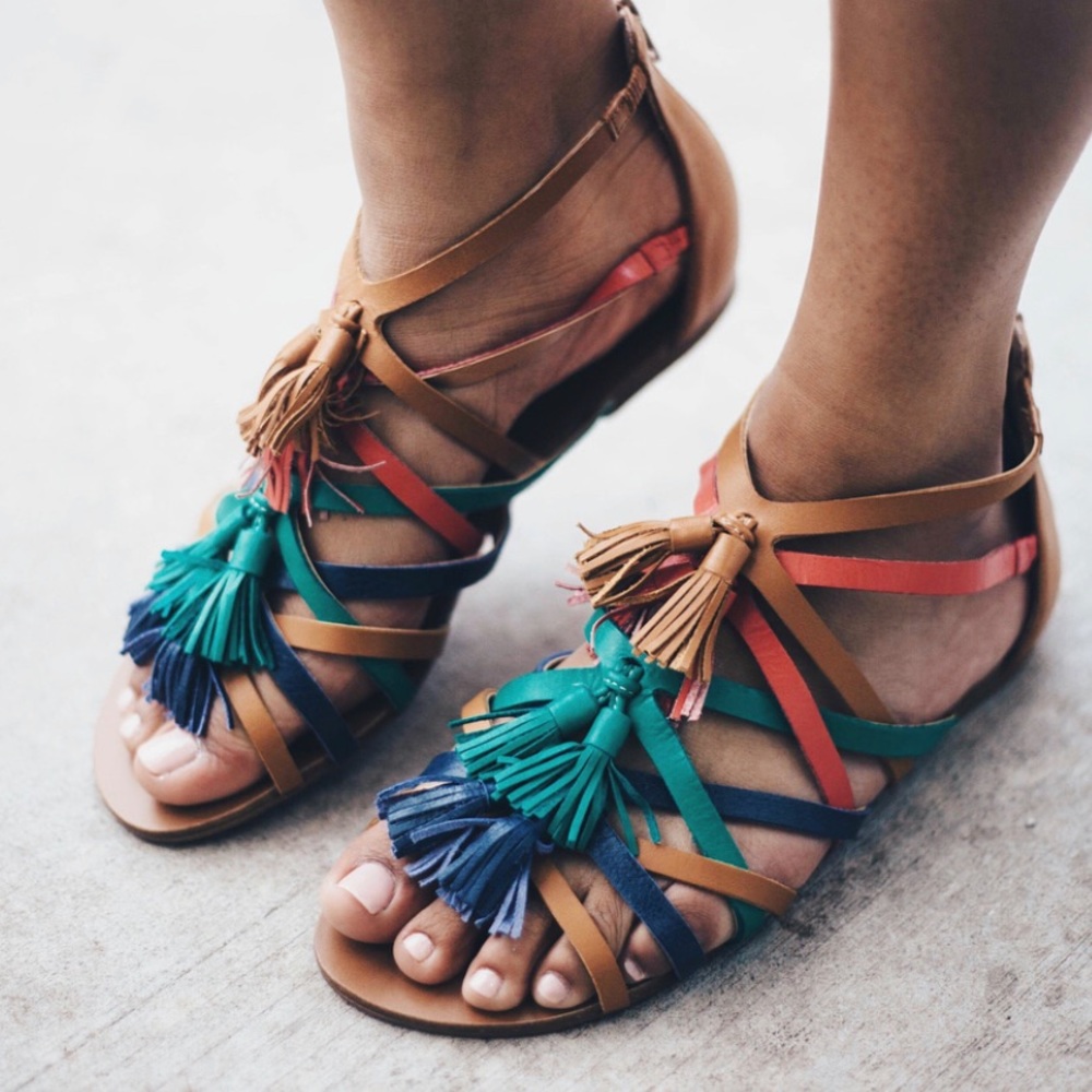 New Colorful Leather Sandals